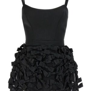 Bow-Embellished Satin Dress Elisabetta Franchi